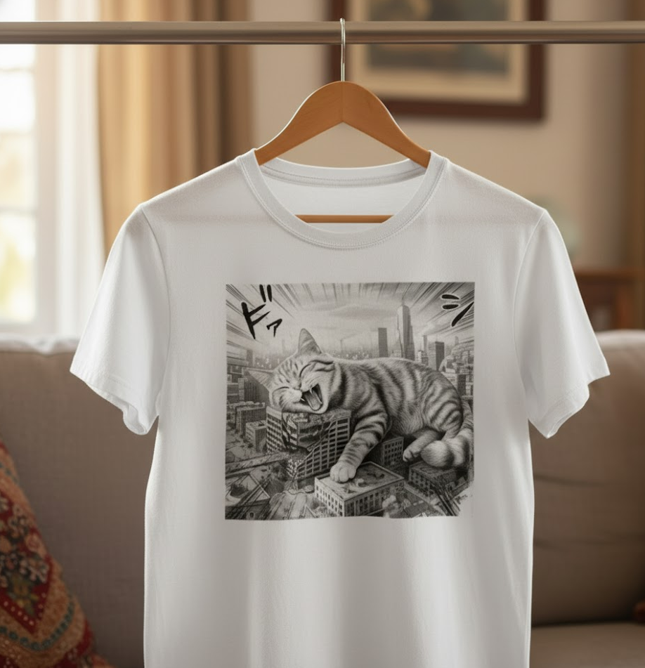 CatZillah Fitted T-shirt