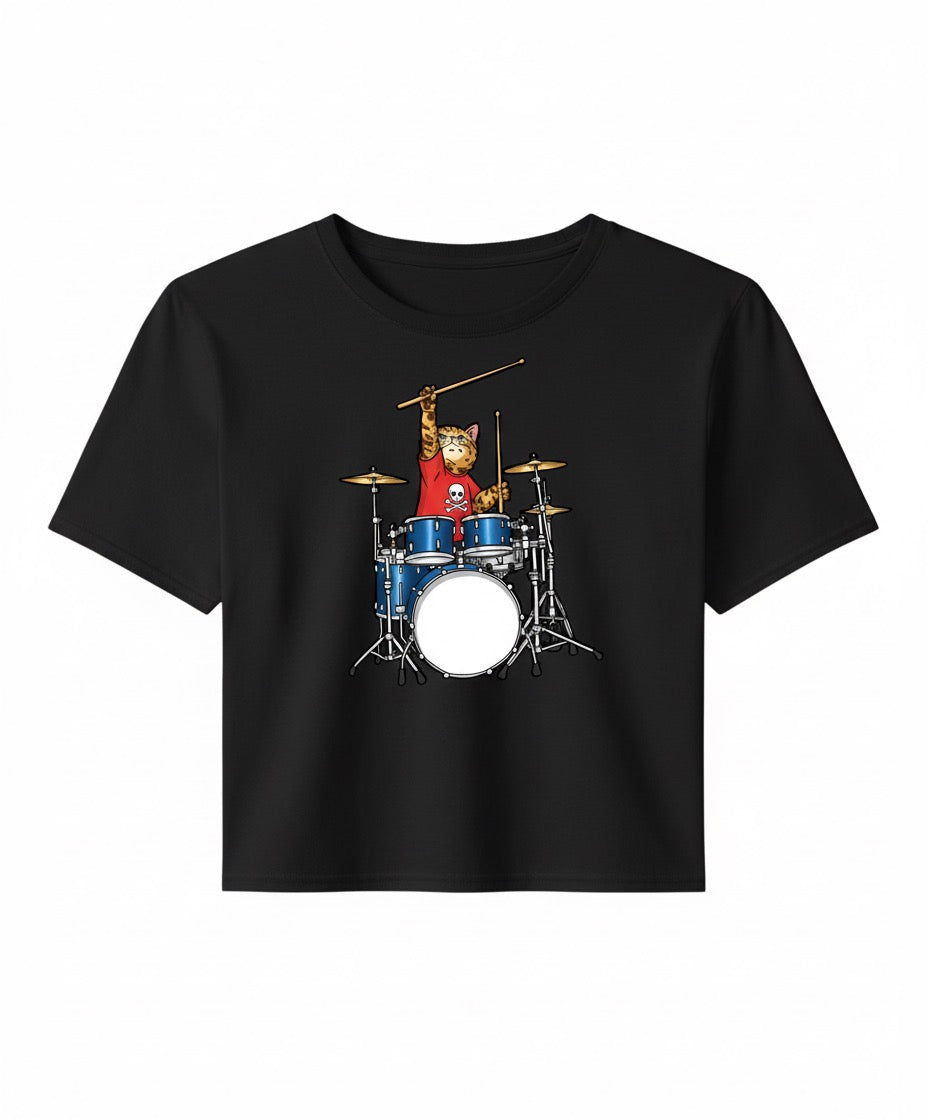 Cat Band Crop Top