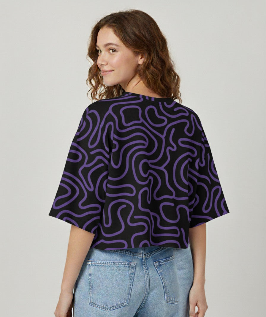 Tired Oversized Crop Top