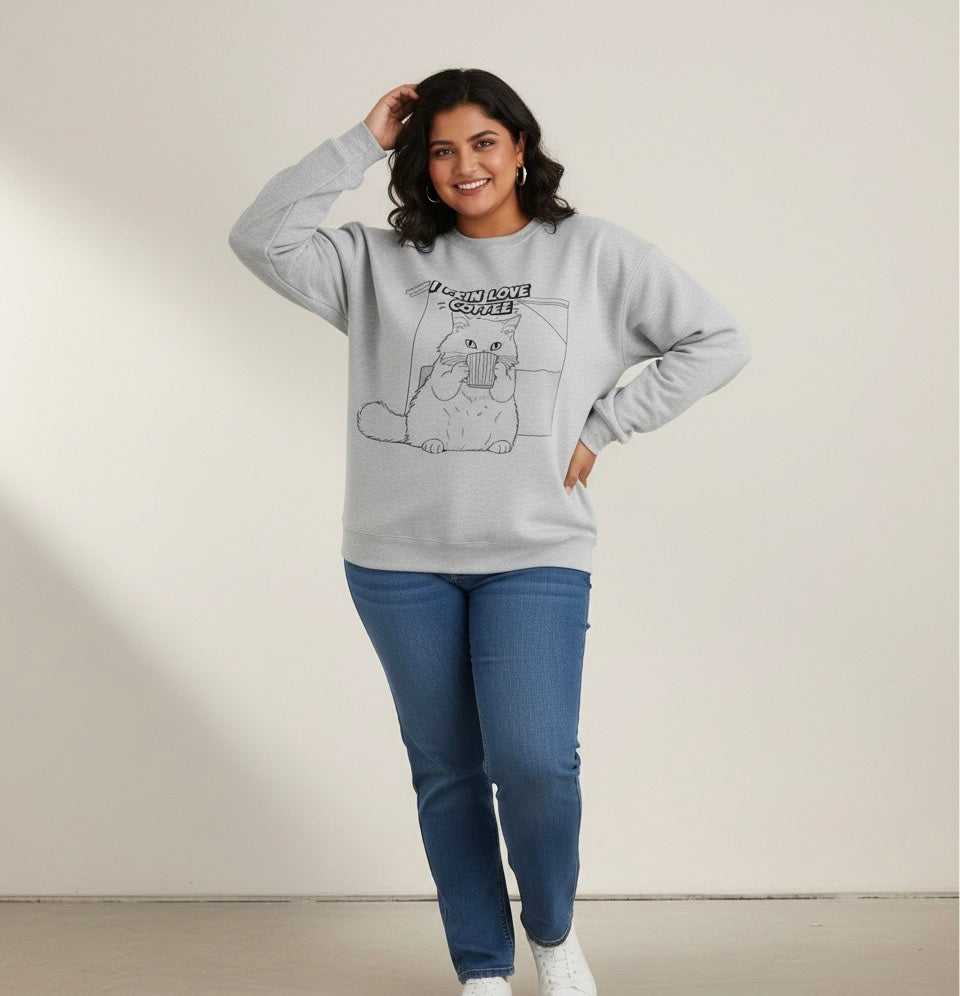 I Love Coffee Oversized Sweatshirt