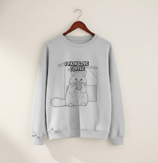 I Love Coffee Oversized Sweatshirt