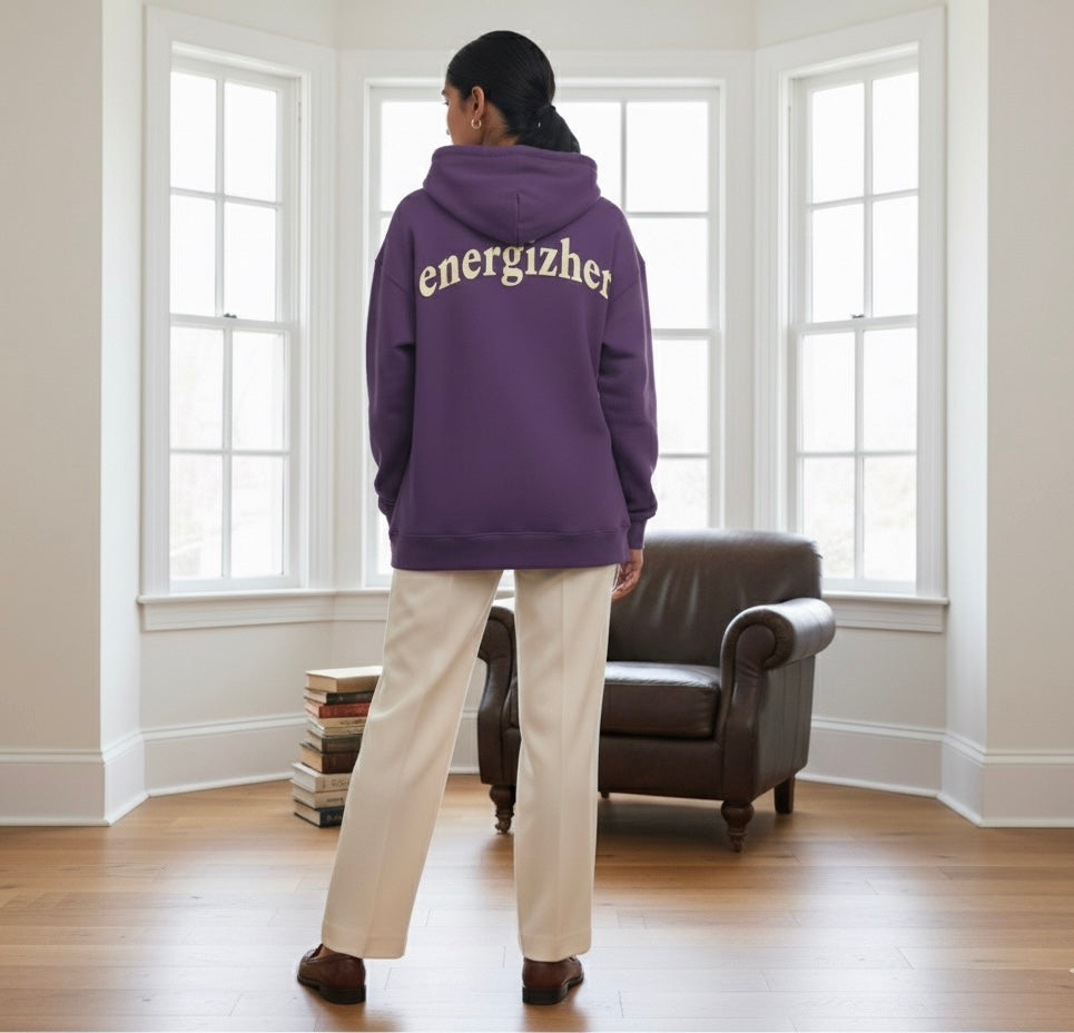 Plum Glide Oversized Hoodie (Unisex)