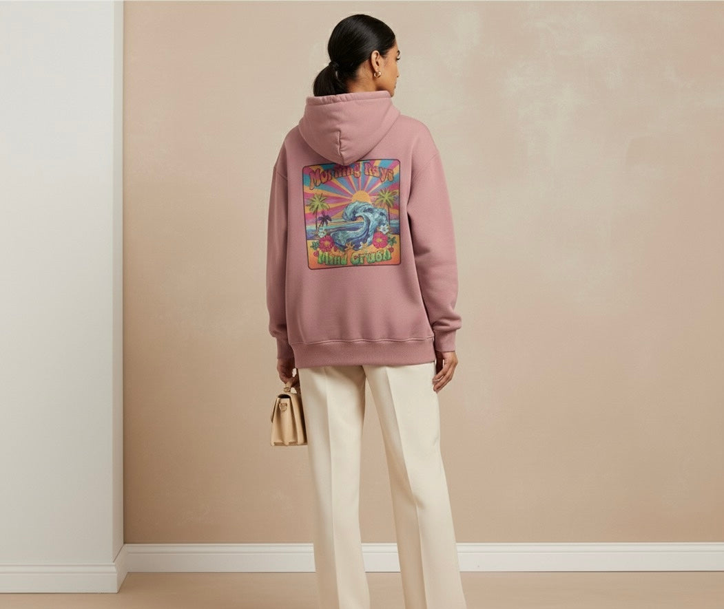 Dusty Rose Oversized Hoodie (Unisex)