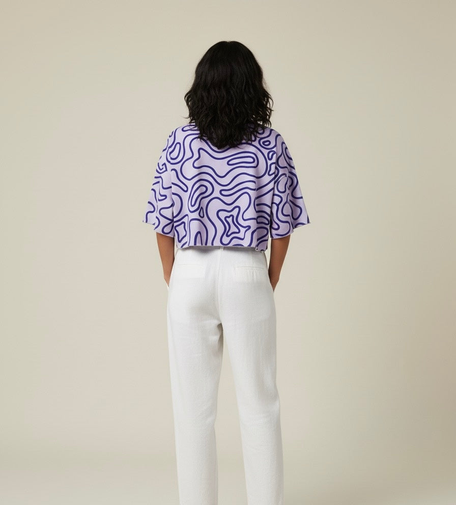 Tired Oversized Crop Top