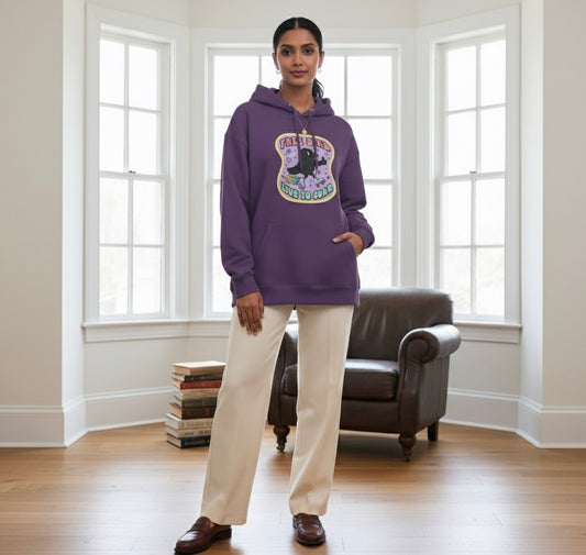 Plum Glide Oversized Hoodie (Unisex)