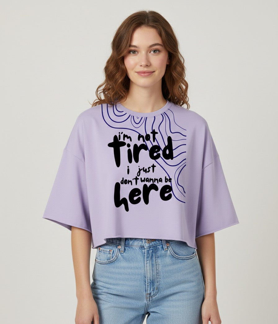 Tired Oversized Crop Top