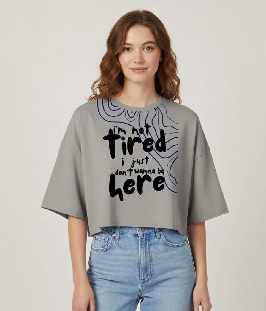 Tired Oversized Crop Top