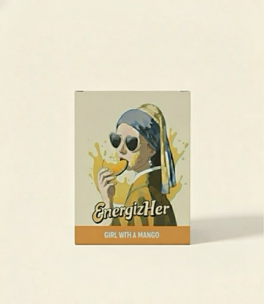 Girl with a Mango – EnergizHer Period Support Sachet Drink (Mango Flavour, 1 Box – 15 Sachets)