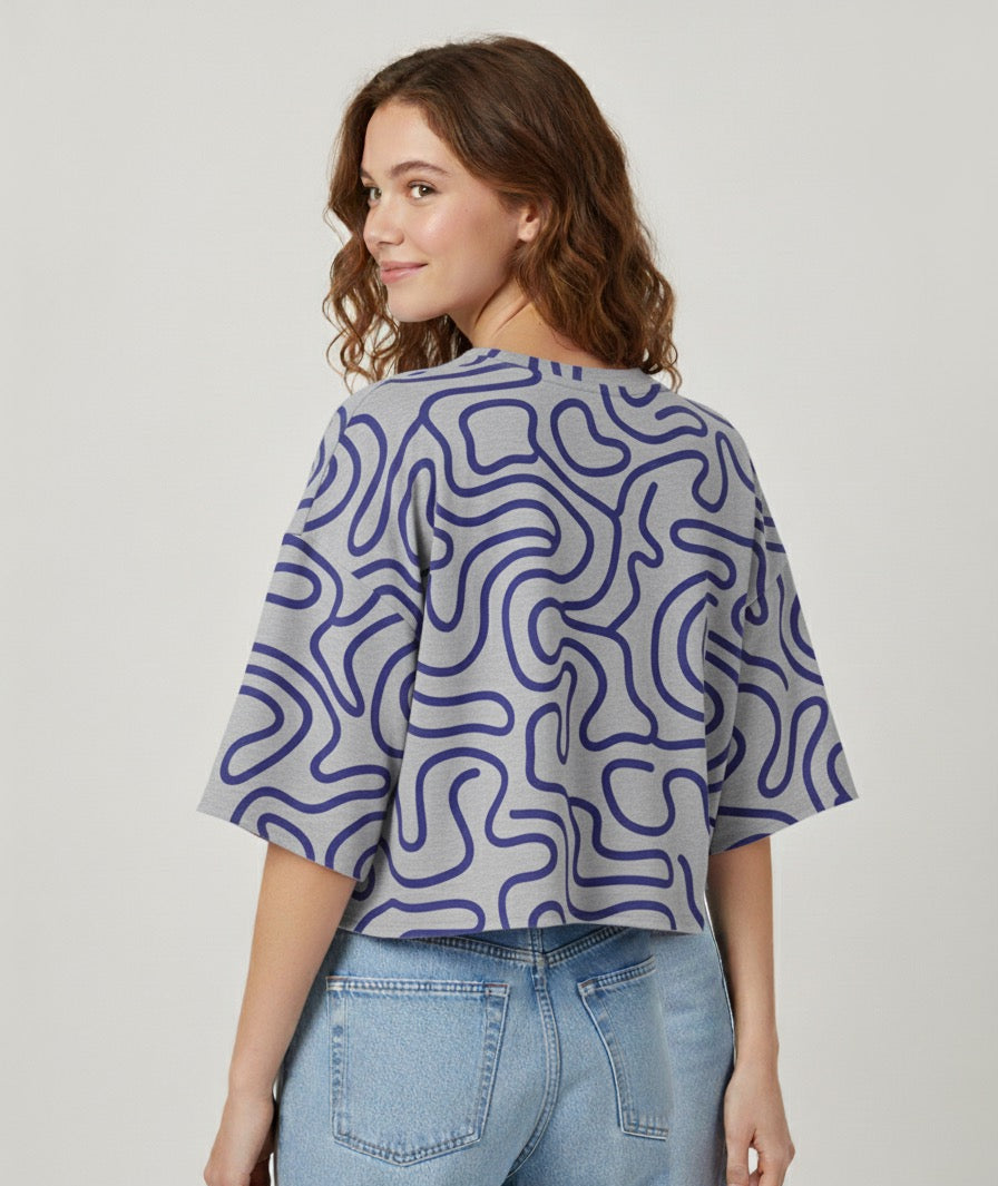 Tired Oversized Crop Top