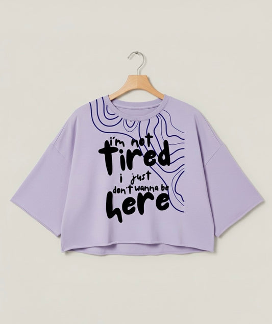 Tired Oversized Crop Top