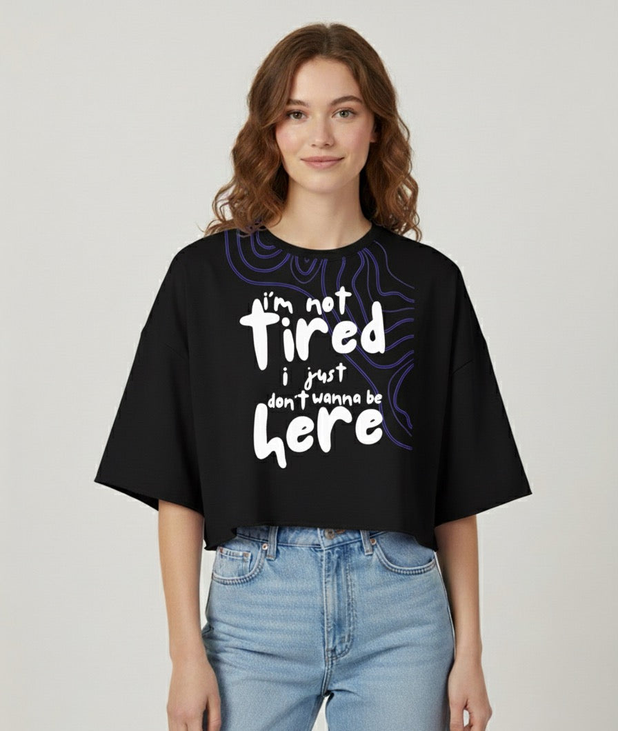 Tired Oversized Crop Top