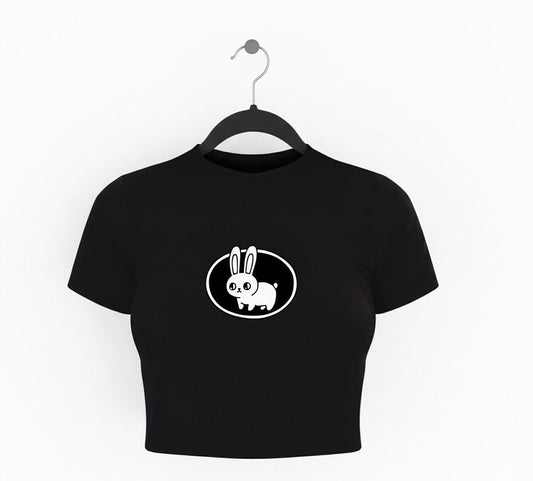 Wabbit Plain Fitted Crop Top