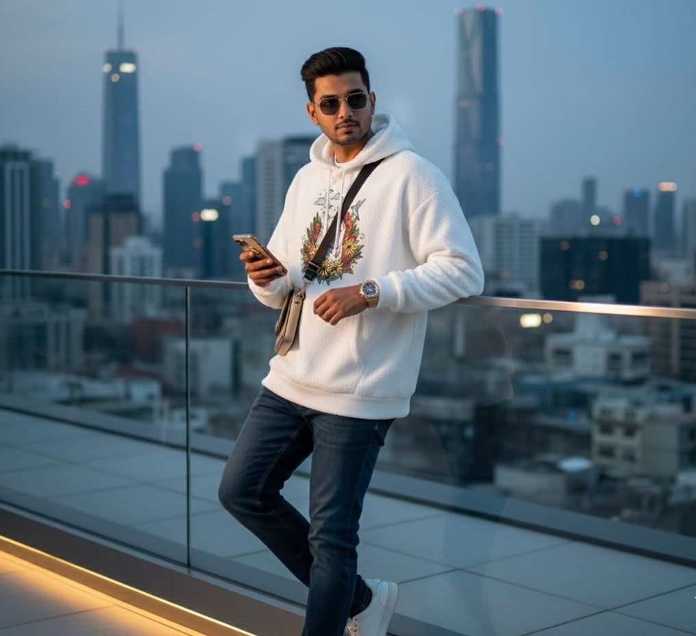 Dream Weaver Sherpa Oversized Hoodie (Unisex)