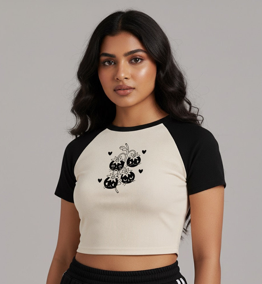 Eggplant Crop Top
