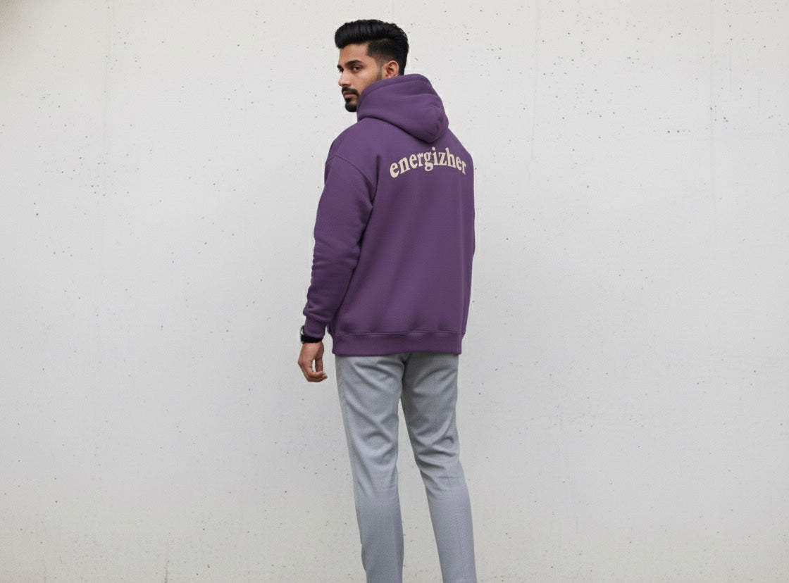 Plum Glide Oversized Hoodie (Unisex)