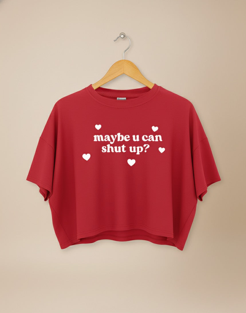 Need Peace Oversized Crop Top