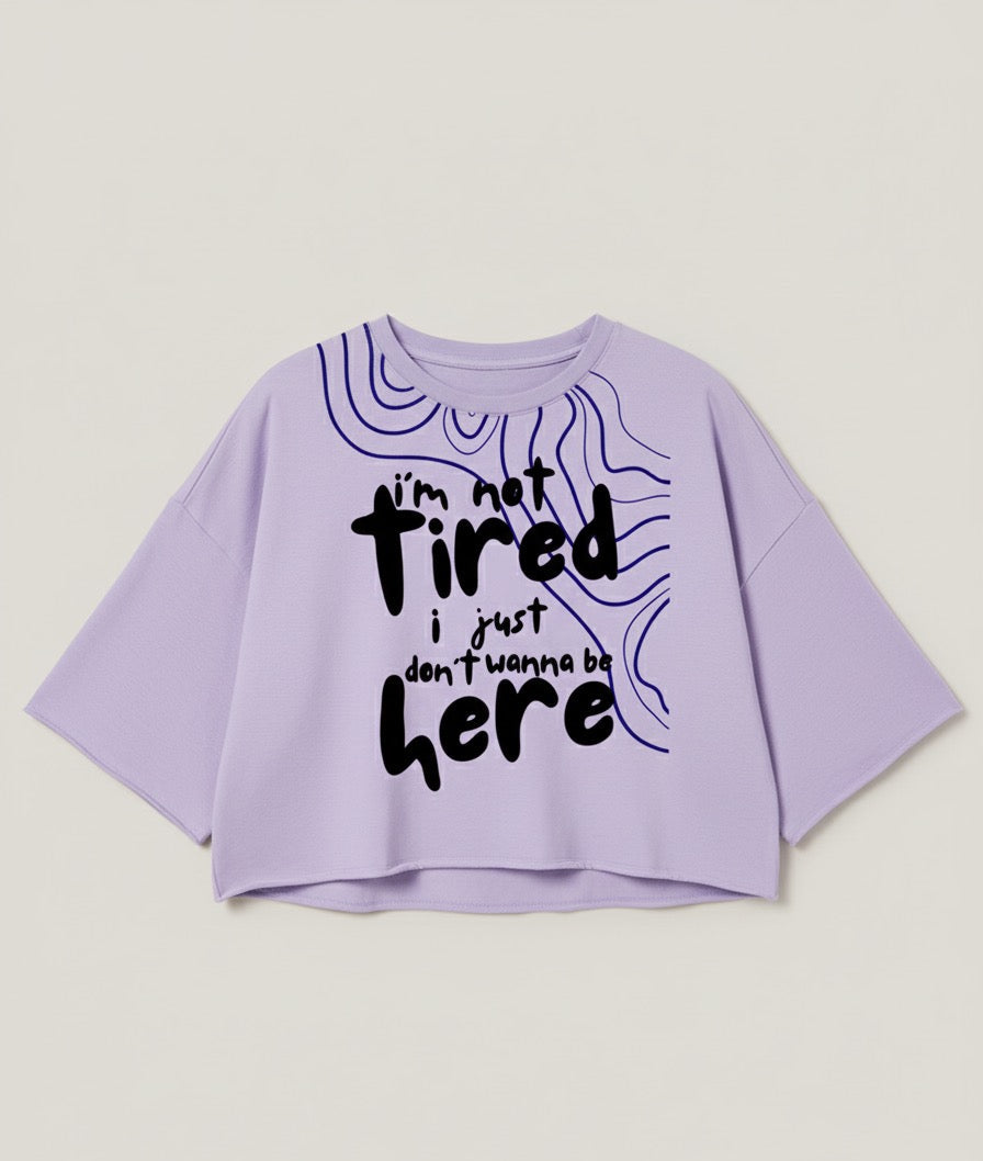 Tired Oversized Crop Top