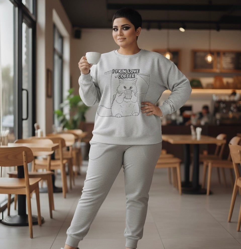 I Love Coffee Oversized Sweatshirt