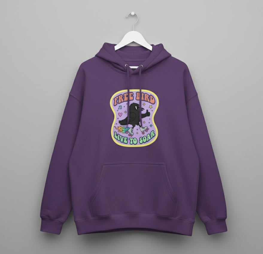Plum Glide Oversized Hoodie (Unisex)