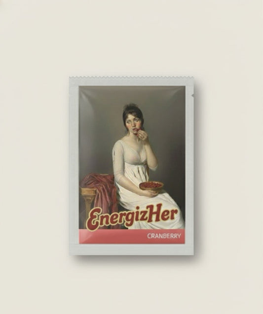 A Young Woman with Cranberry – EnergizHer UTI & Period Support Sachet Drink (1 Box – 15 Sachets)