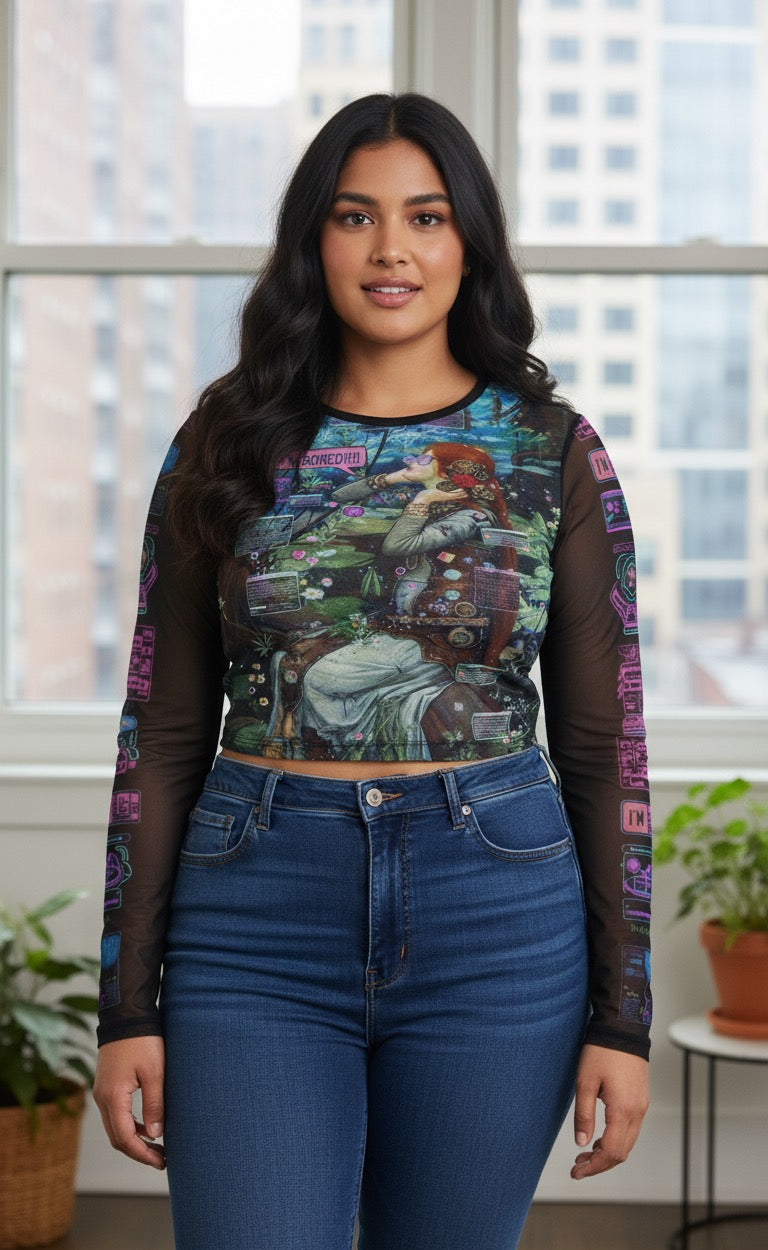 E-Girl sheer Crop Top